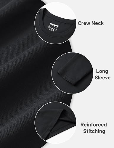 Men's Long Sleeve T Shirts Casual Work Cotton Crew Neck Tops