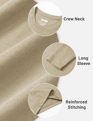 Men's Long Sleeve T Shirts Casual Work Cotton Crew Neck Tops