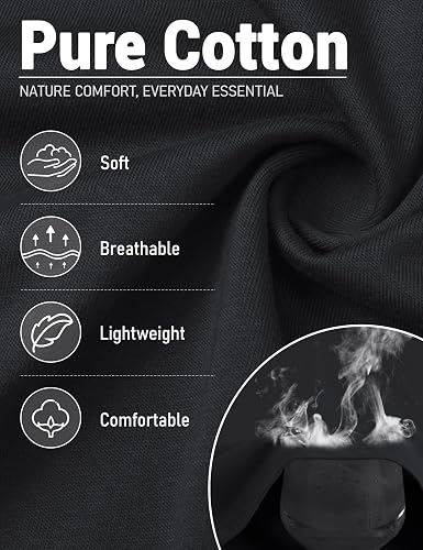 Men's Long Sleeve T Shirts Casual Work Cotton Crew Neck Tops